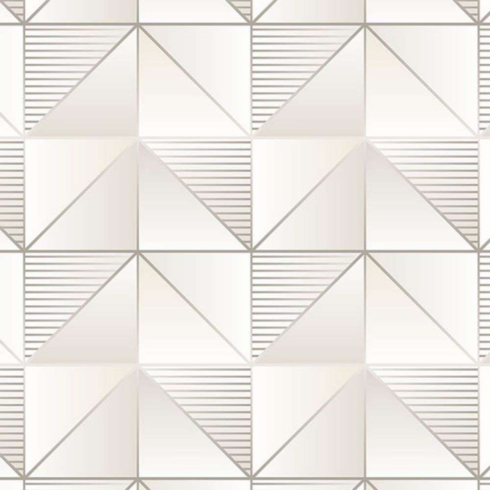 Patton Wallcoverings GX37633 GeometriX Cubist Wallpaper in Beige, Tan, Fawn